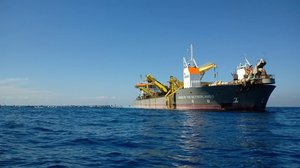 Sandabbau in Indonesien (Foto: Wahli)