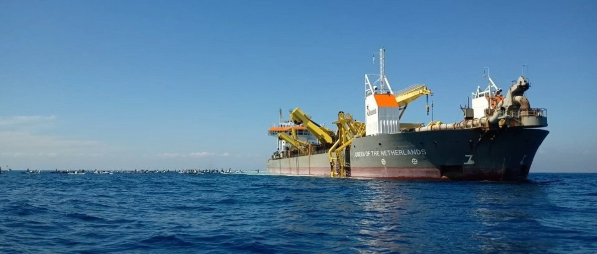 Sandabbau in Indonesien