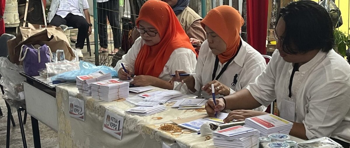 Wahllokal in Jakarta 