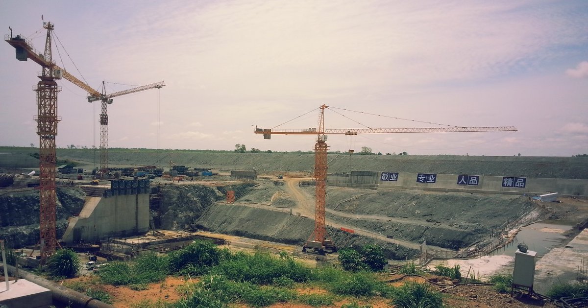 Construction of Lower Sesan 2, Cambodia. Image: Mekong Commons/Socheata Sim on Flickr, CC BY-NC-SA 2.0