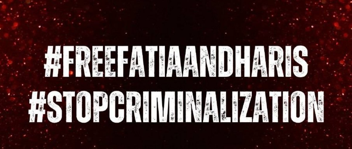 Foto einer Kampagne zur Freilassung der beiden Menschenrechtsverteidiger:innen  (Bild: Kontras)