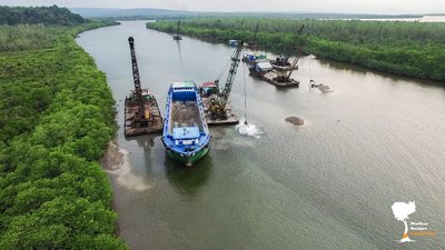 Sandabbau in Kambodscha