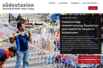 Website der südostasien (© Online-Magazin südostasien).