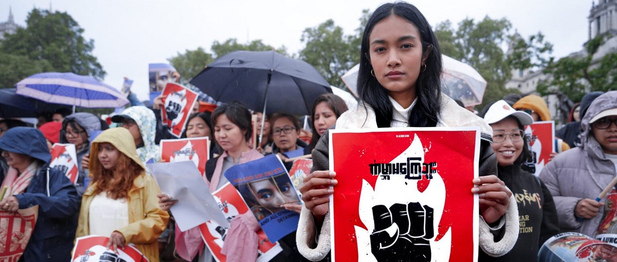 Zivilgesellschaftliche Proteste gegen Diktaturen in Myanmar, wie hier anlässlich der Jahrestage des 1988er Aufstandes in London, haben eine lange Tradition. © Alisdare.Hickson / Flickr.CC BY-SA 2.0 DEED