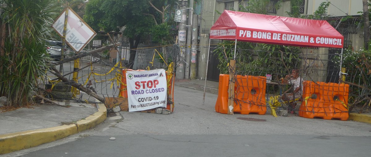 Lockdown in Quezon City (Philippinen), manche Viertel können nur unter Kontrolle betreten oder verlassen werden 